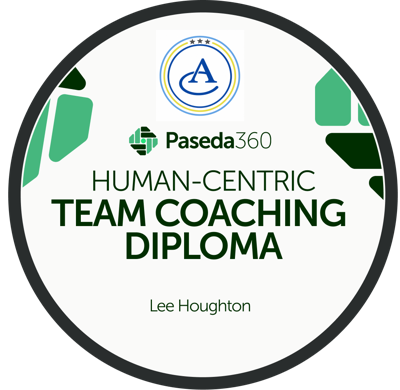 Paseda360 Human-Centric Team Coaching Diploma badge awarded to Lee Houghton